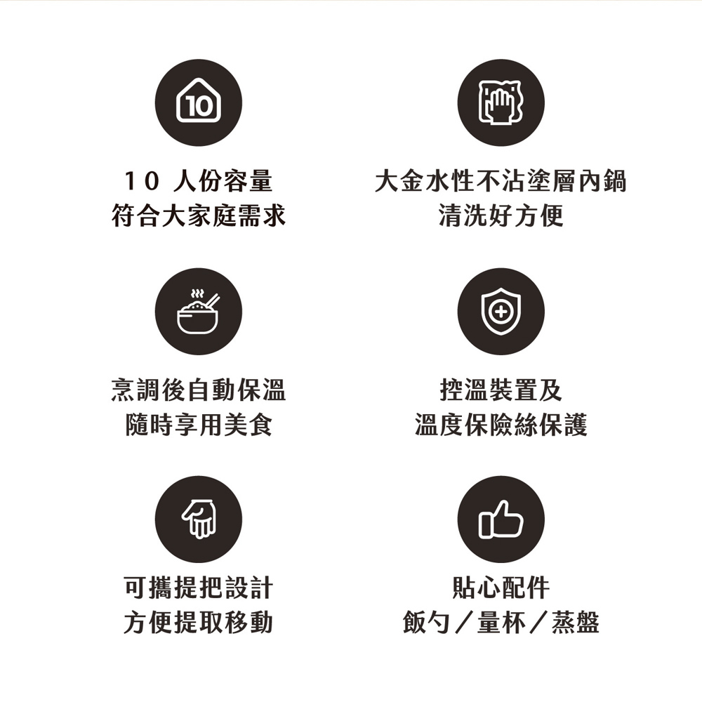 AIWA 愛華 10人份電子鍋 EC-10, , large