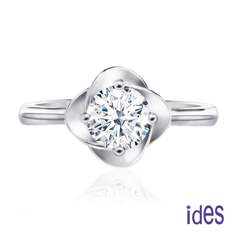 [ides愛蒂思] 日系設計款50分F/VS1頂級3EX車工鑽石戒指結婚戒/幸運, , large