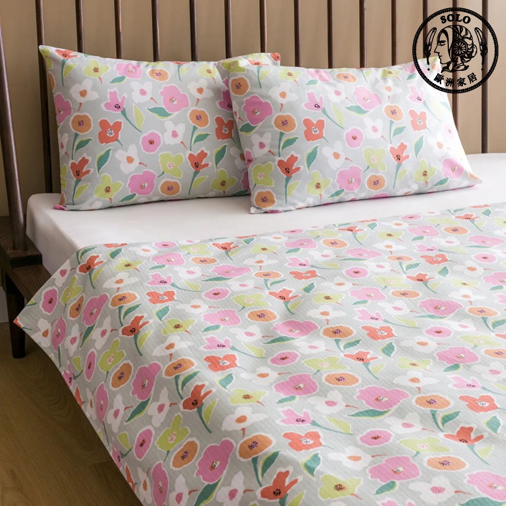 【SOLO歐洲家居】LCW Home 土耳其製 春日花語雙人床罩枕套組 200x220cm, , large