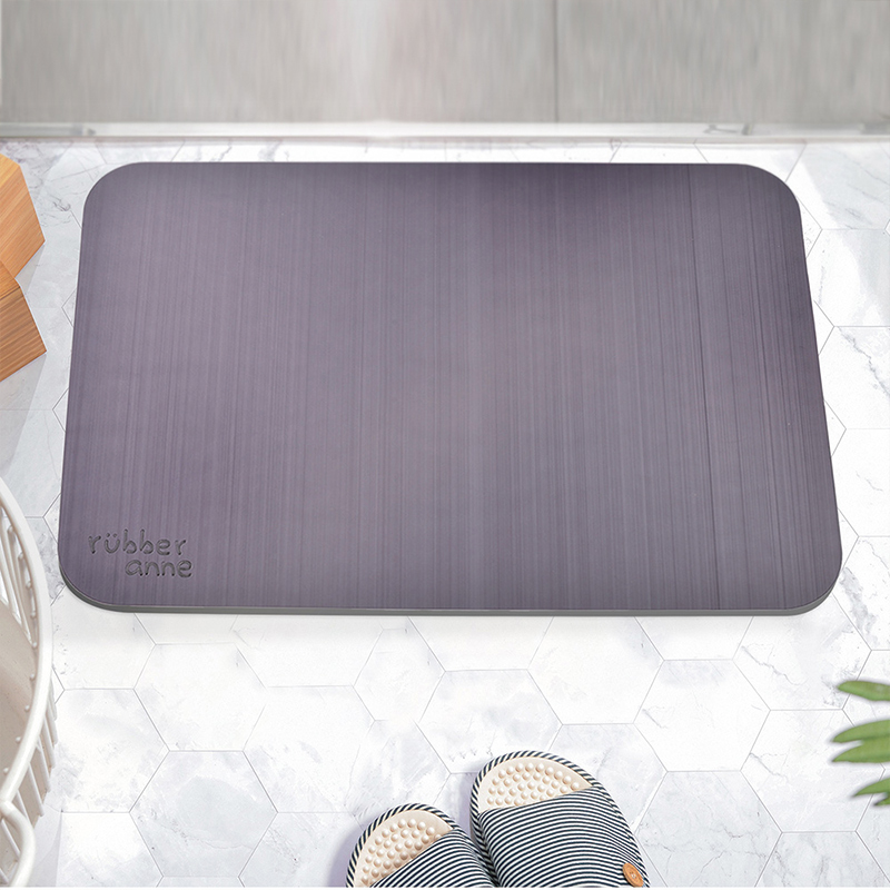 【Monster】 Soft Diatomaceous Earth Absorbent Mat – Silk Texture (60x40cm) – Blue Violet, , large