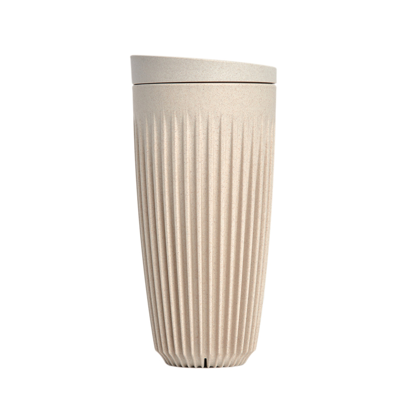 【Huskee】 Reusable Coffee Cup : HuskeeOriginal  8oz Natural (cup&lid) , , large