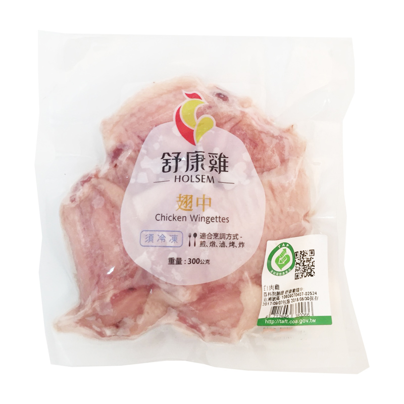 舒康雞冷凍翅中300g(貼體), , large