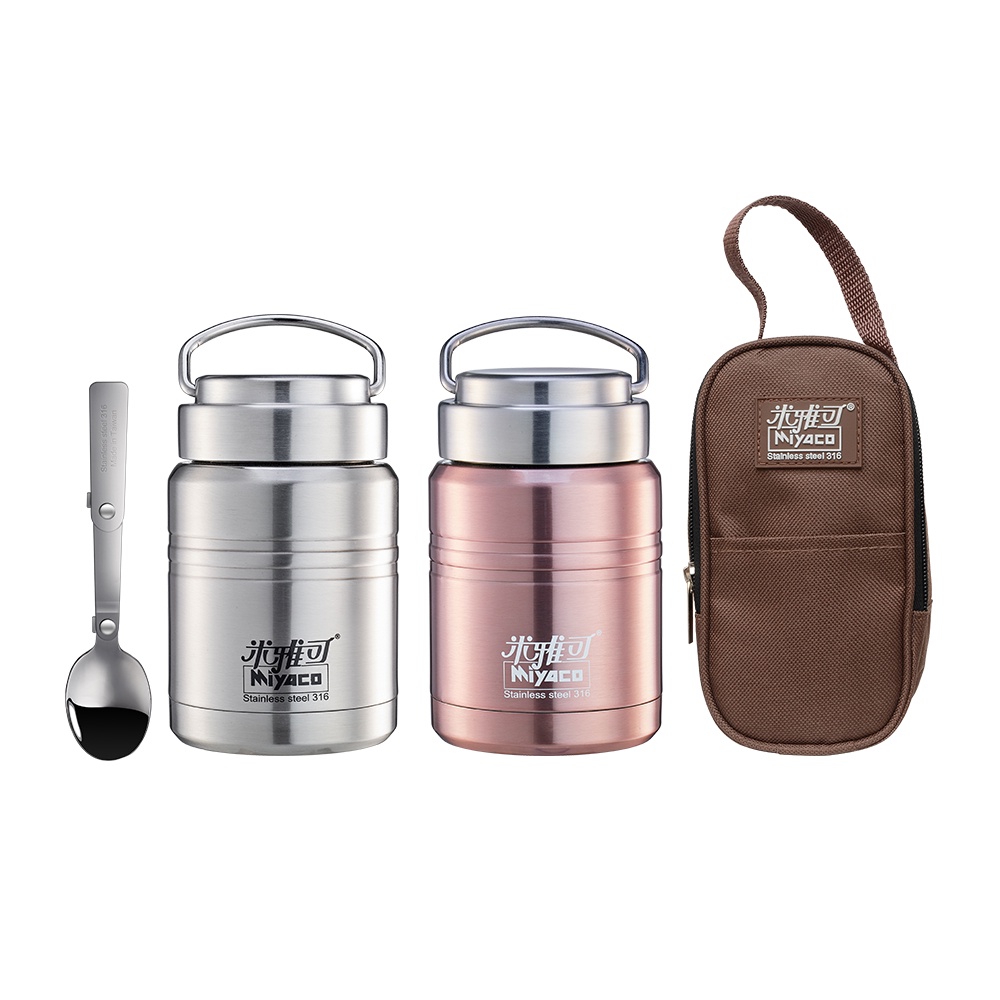 Miyaco 米雅可 經典316不銹鋼真空燜燒罐 玫瑰金750ml-Leidea樂德兒