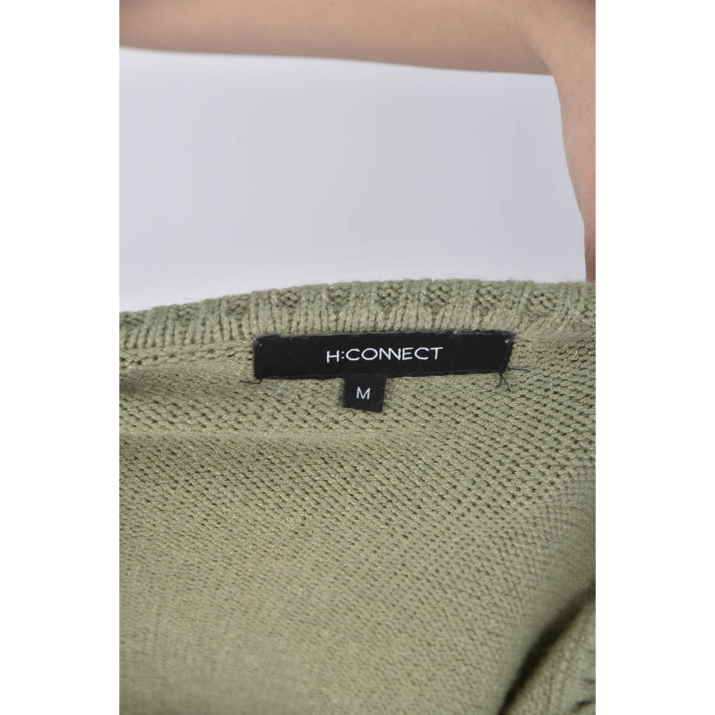 (XL) h connect質感素面綠色長袖上衣二手衣, , large