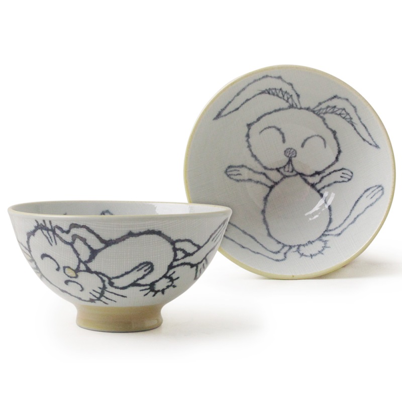 [豐名日本餐具] 4.0"碗 兔子 黃 / C04RB0-189-2, , large