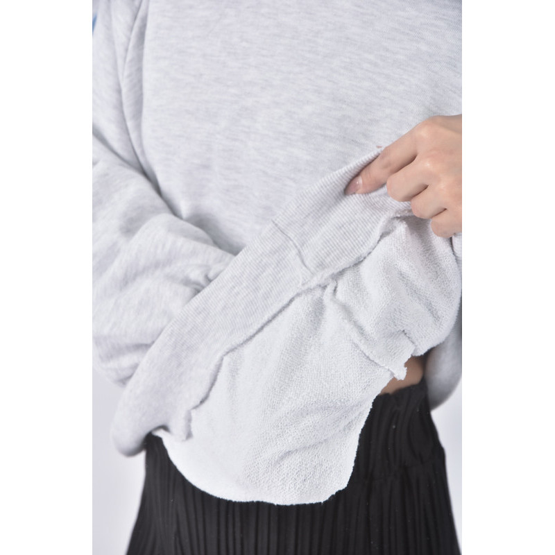 (XL) bring質感圓領灰色長袖上衣二手衣, , large