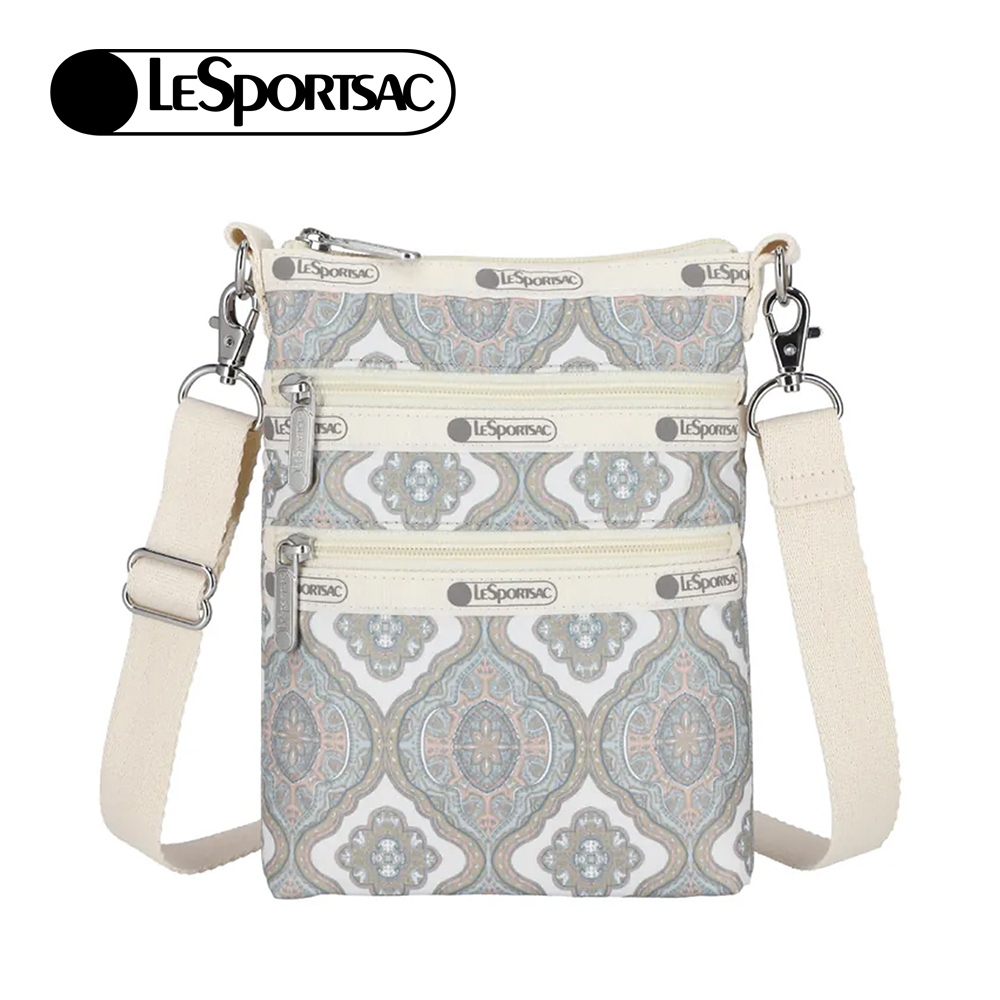|快速出貨|Lesportsac 3 Zip Crossbody 三層拉鍊斜背包 手機包/ 大馬士革窗花, , large