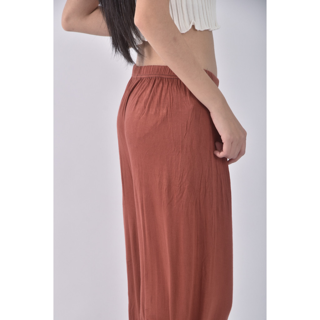 (S) 高腰寬鬆棕色長褲二手衣, , large