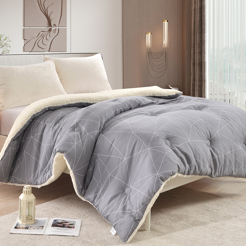 [LY SHIN BEDDING] FOCA Sunshine Allure | Washable/machine washable 100% combed cotton silver ion anti-bacterial anti-bacterial feather velvet warm winter quilt (large size 180X210CM), , large