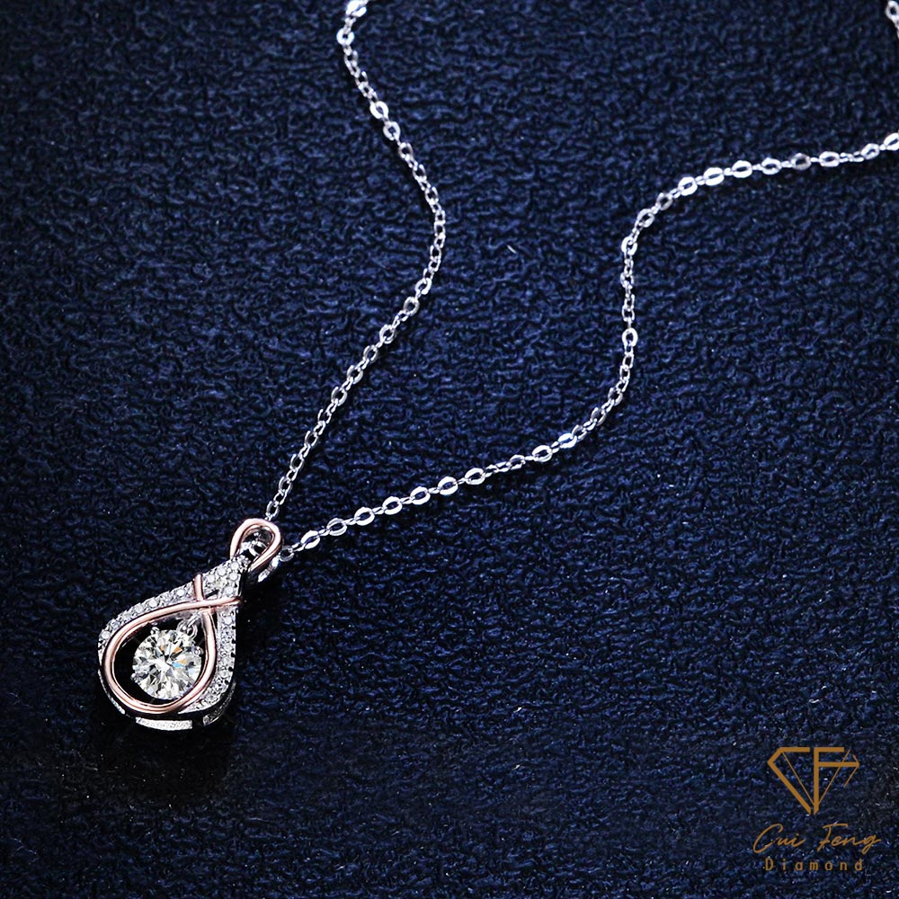 【CF鑽飾】項鍊 莫桑鑽《靈動之露》50分 項墜, , large