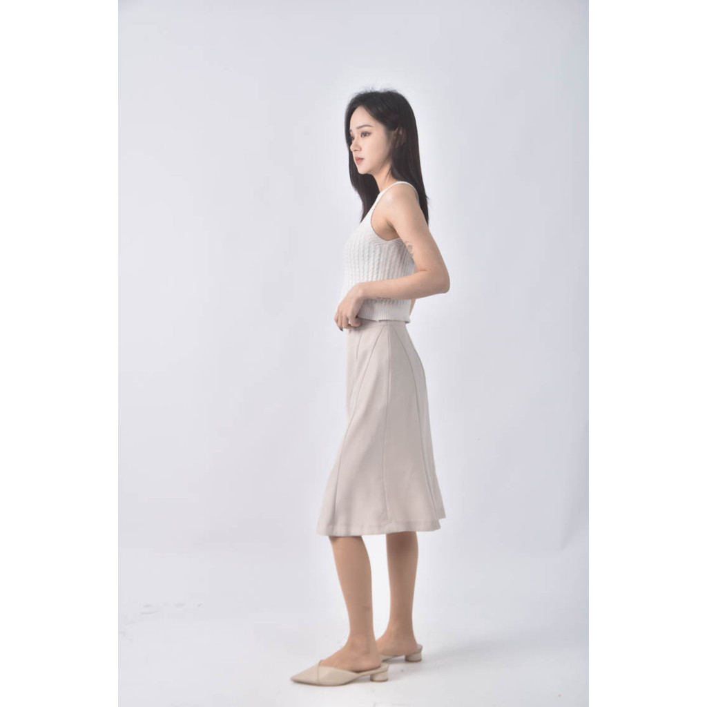 (S) love field傘擺杏色長裙二手衣, , large