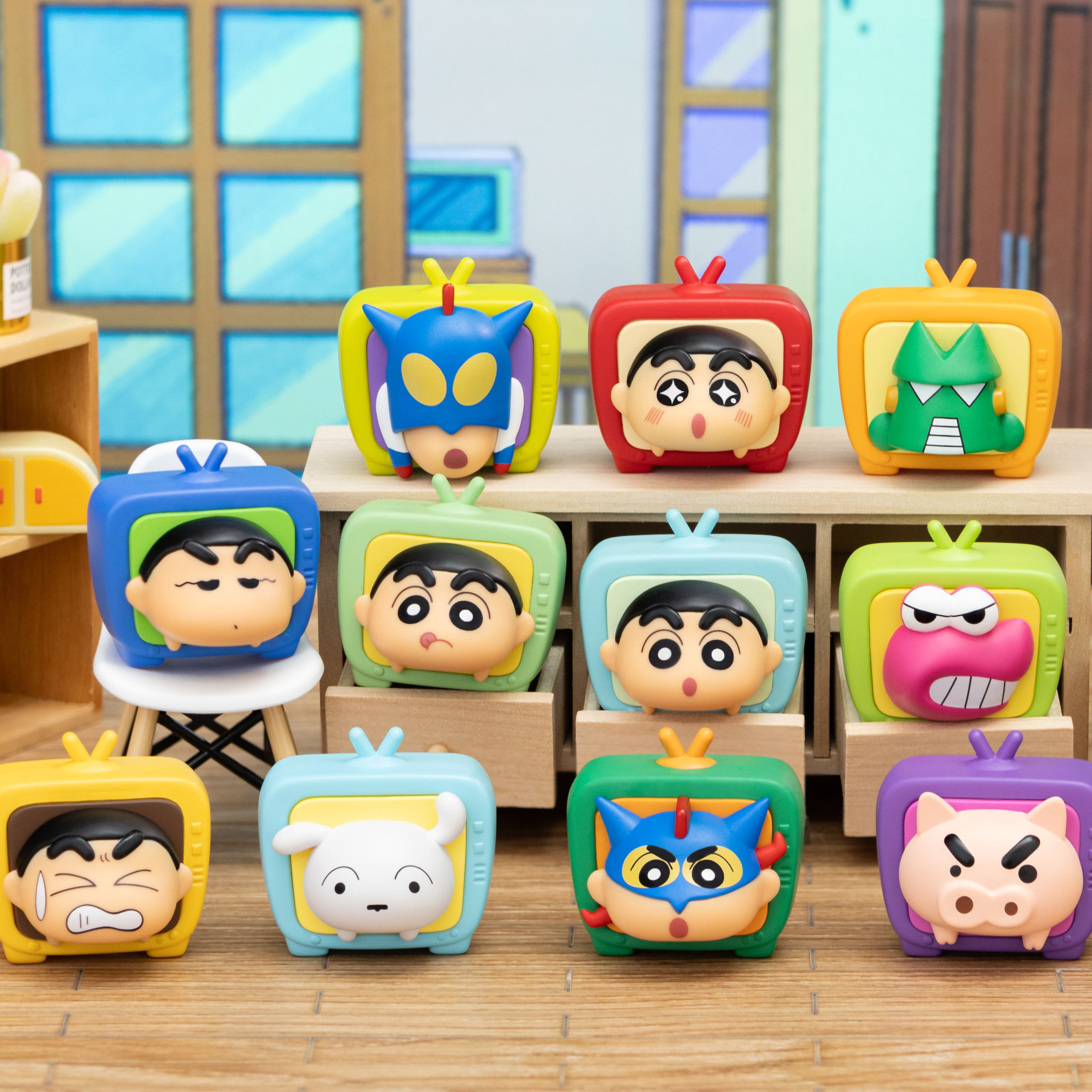 【際洋文化】蠟筆小新電視機疊疊樂冰箱貼盲盒, , large