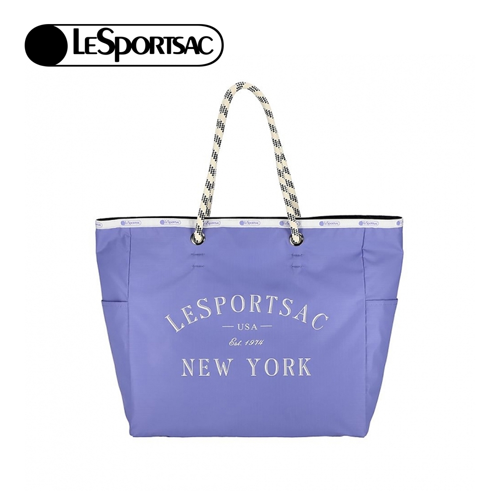 |快速出貨|Lesportsac Large 2 Way Tote 大型雙面托特包/ 藍紫色簡約風