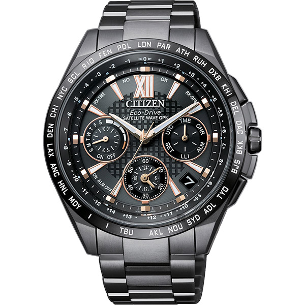 ∣ ∣CITIZEN星辰 限量 光動能鈦GPS衛星對時手錶-黑/43.5mm CC9017-59G