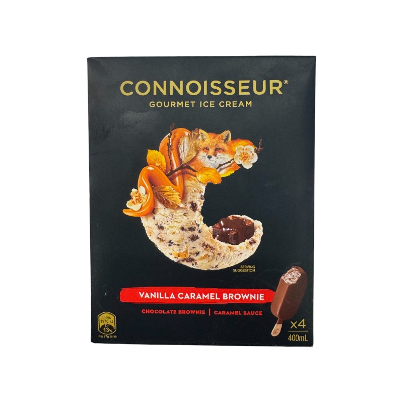 Connoisseur Vanilla Brownie Ice Cream, , large