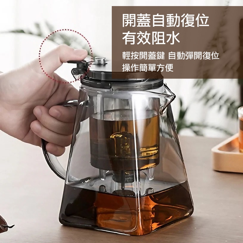 【APEX】高硼矽玻璃飄逸壺1000ml 四方款, , large