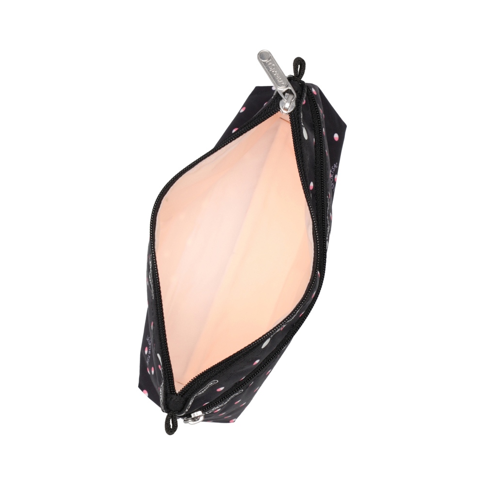 |快速出貨|Lesportsac Cosmetic Clutch 雙層拉鍊收納化妝包 送禮-粉色點滴, , large