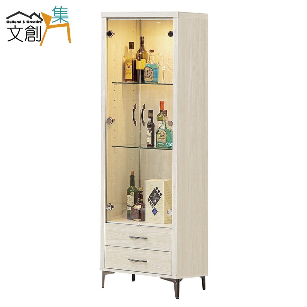 【文創集】瑞秋2尺二門二抽展示櫃(客約商品), , large