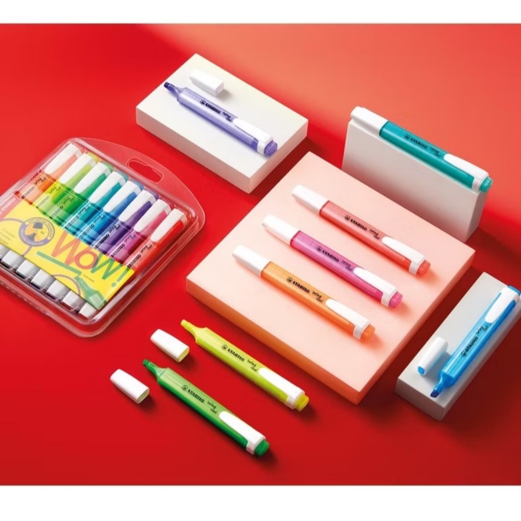 【德國天鵝STABILO】 swing cool 樂酷螢光筆 無毒 重點筆 暗記筆 (ST275)4色(ST275/4), , large