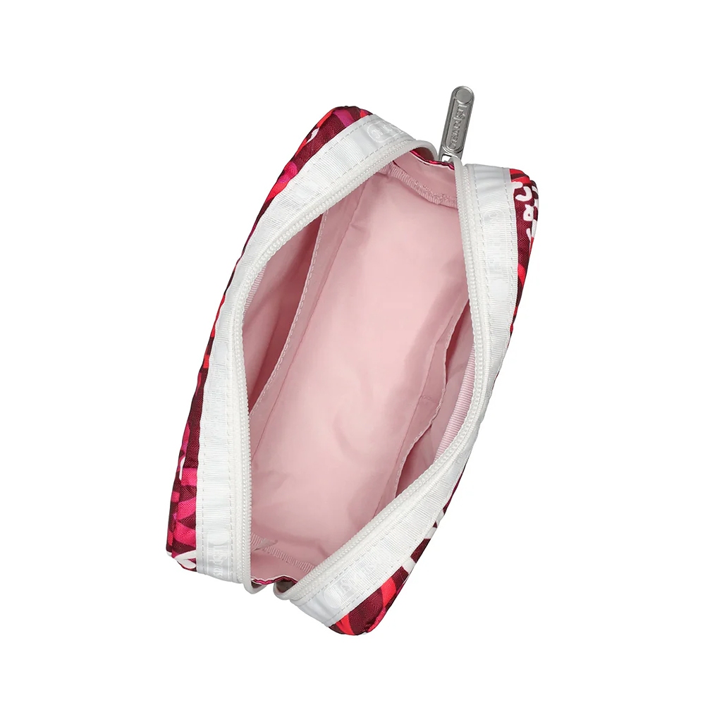 |快速出貨|Lesportsac Rectangular Cosmetic 長形化妝包/ 莓果色愛情手繪風, , large