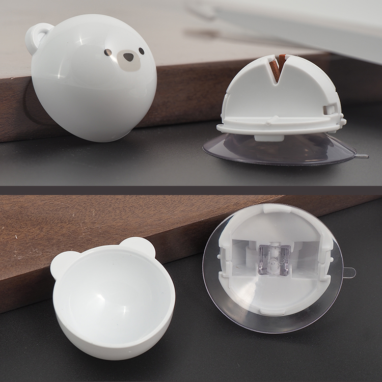 日本進口白熊吸盤式附蓋磨刀架-2入, , large