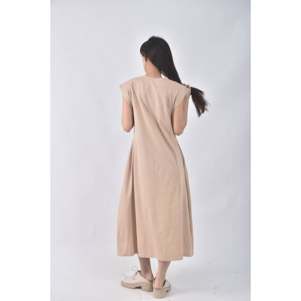 (S) nad shop無袖杏色洋裝二手衣, , large