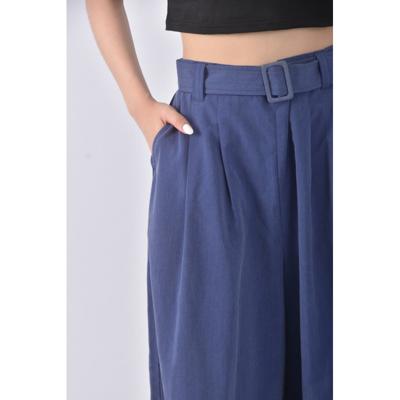 (L) cantwo高腰質感寬藍色長褲二手衣, , large