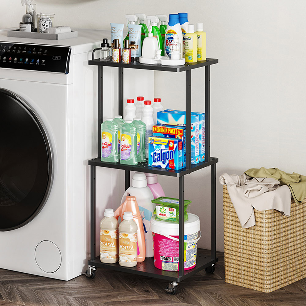 【AOTTO】多功能三層附輪廚房電器置物架(KC-008), , large