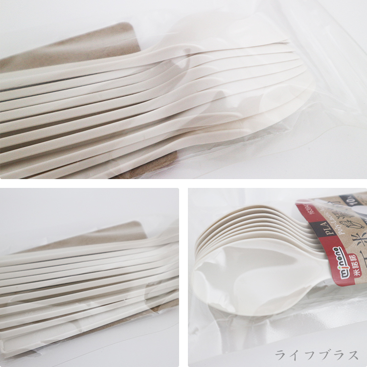 玉米澱粉環保湯匙-10入x6組+玉米澱粉環保叉子-10入x6組, , large