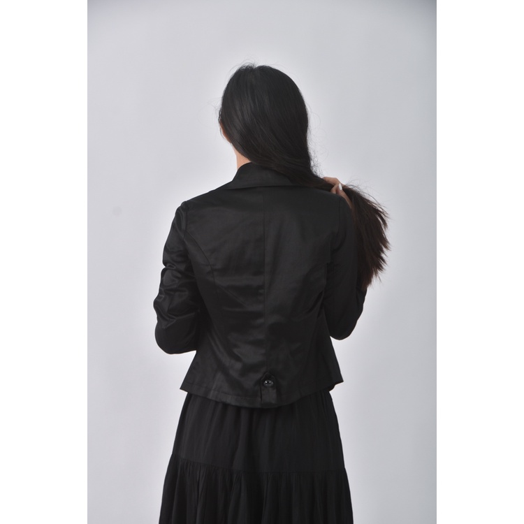 (S) 【德馨私服】gat lady質感棉質黑色外套二手衣, , large