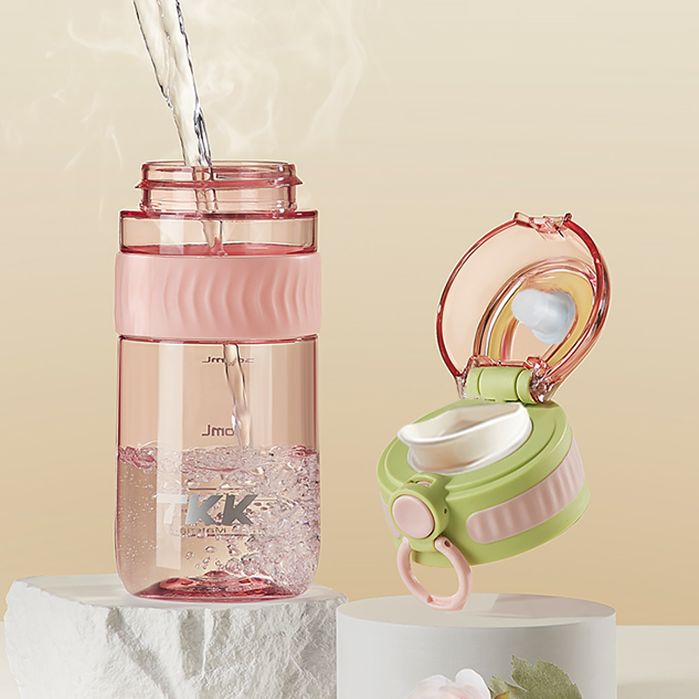 【TKK】美國進口Tritan克洛伊系列隨手杯 手提式 運動水壺550ML(直飲口設計)-青海藍, , large