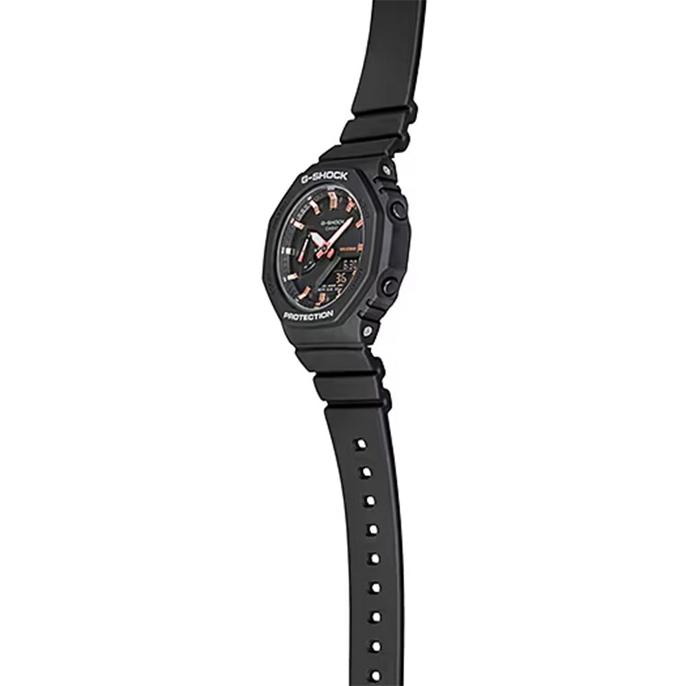 CASIO 卡西歐 G-SHOCK 八角 黑色霧面雙顯手錶 GMA-S2100-1A, , large