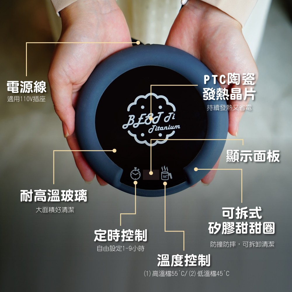 【智慧觸控恆溫暖心杯墊】加熱杯墊 恆溫暖杯墊 杯墊, , large
