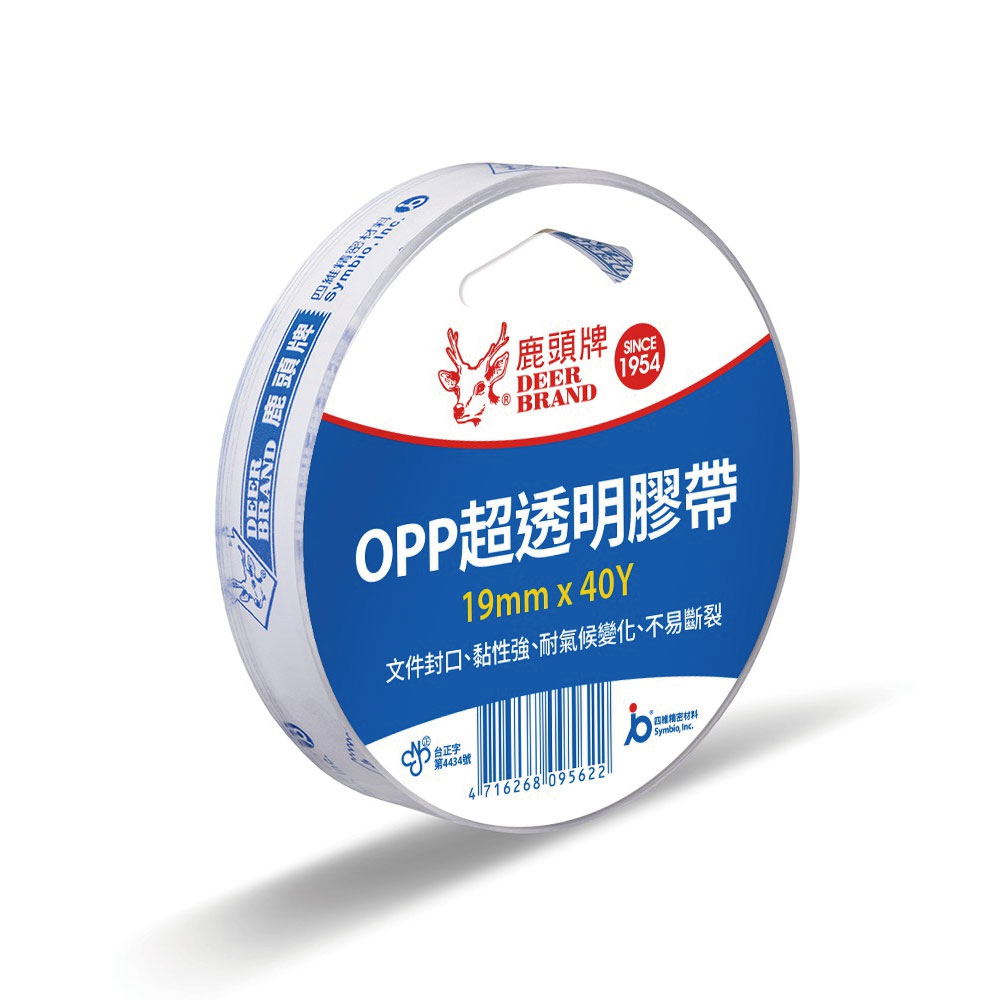 【四維】鹿頭牌 OPP超透明膠帶 19mm X 40Y / 捲 PPS7