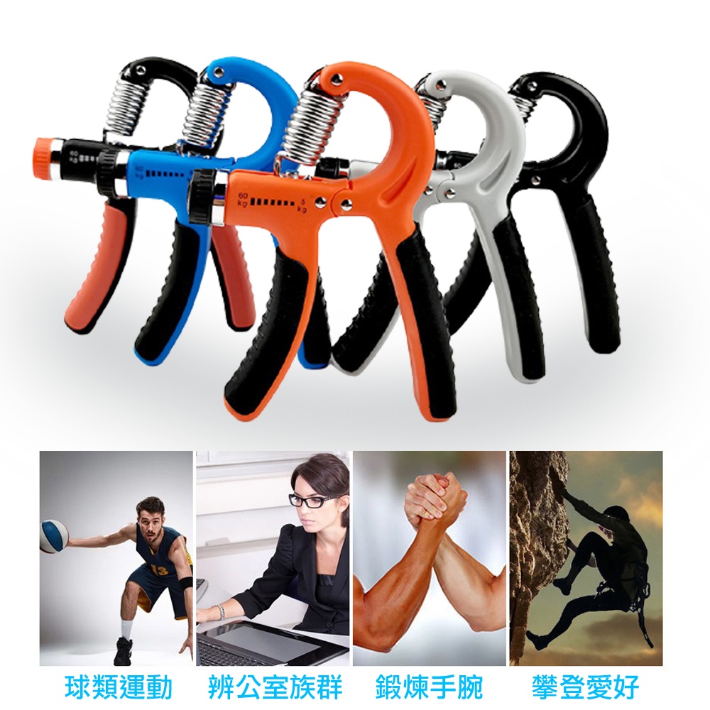 【MACMUS】5-60kg彈簧式握力器附計數器｜指力訓練器｜握力訓練握力測試握力圈握力機指力訓練｜多色可選, , large