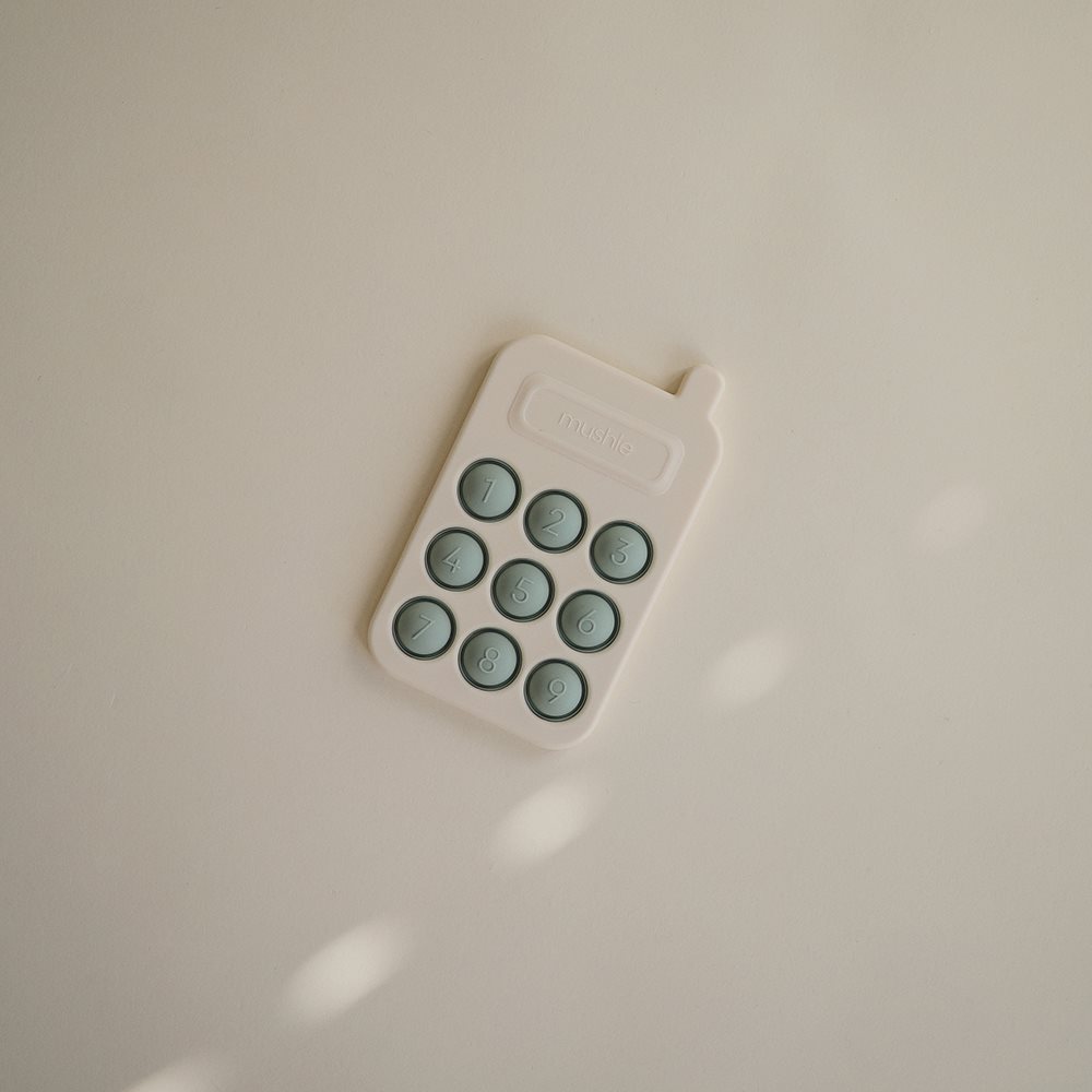 Mushie Phone Press Toy - Cambridge Blue, , large