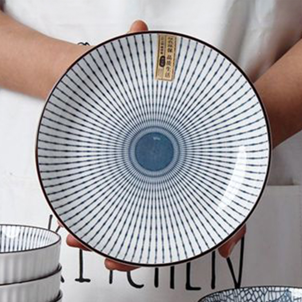 8吋陶瓷深盤【20款可選】陶瓷 圓盤 菜盤 濃湯盤 水餃盤 牛排盤 沙拉盤 水果盤 北歐風 卡通 赫本風 陶瓷盤 田園風 盤子, , large