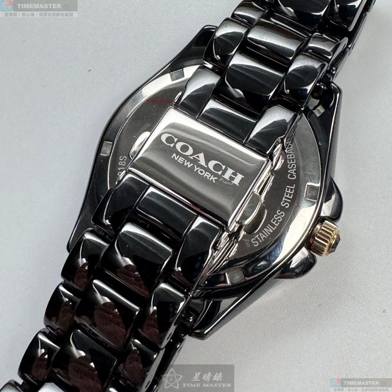[星晴錶業]COACH手錶,38mm,CH00165黑色錶面黑錶殼深黑色陶瓷錶帶款, , large
