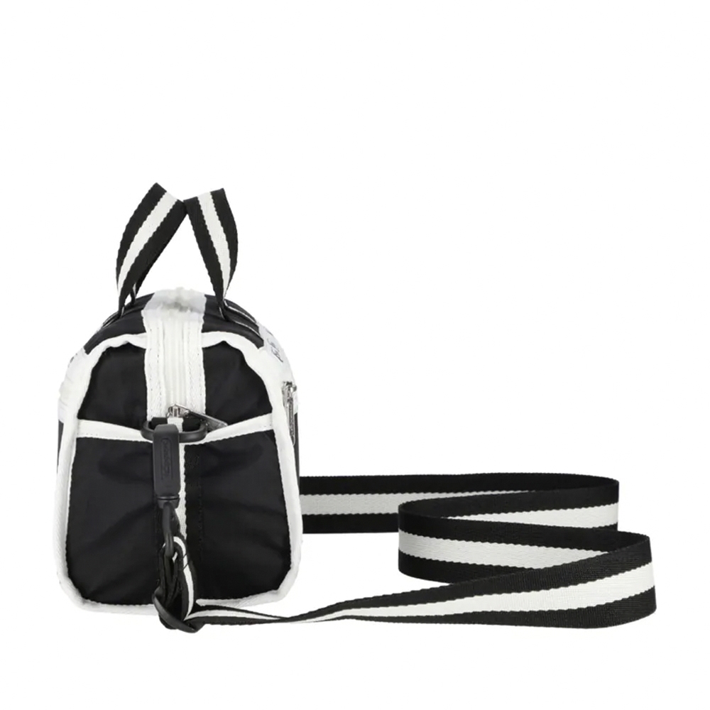 |快速出貨|Lesportsac MINI DUFFEL CROSSBODY 迷你筒狀肩背包 -滾邊夜幕黑, , large