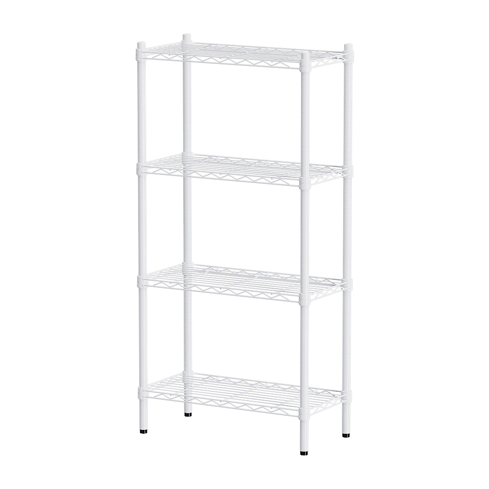 【Y HOUSE】60x30x120cm Lightweight Four-layer Iron Rack Iron Rack Shelf-Painted White