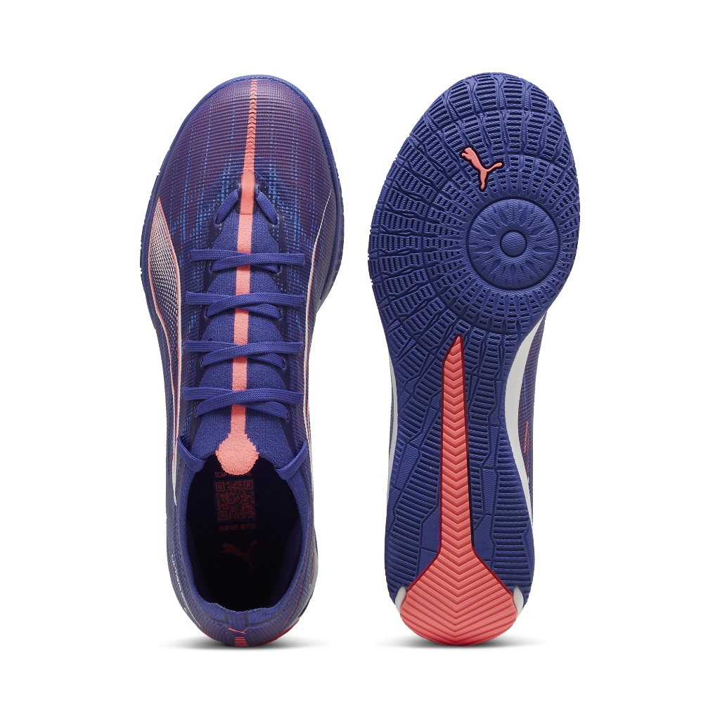 PUMA ULTRA 5 MATCH IT 成人平底足球鞋 藍粉 室內足球 10789501【樂買網】, , large