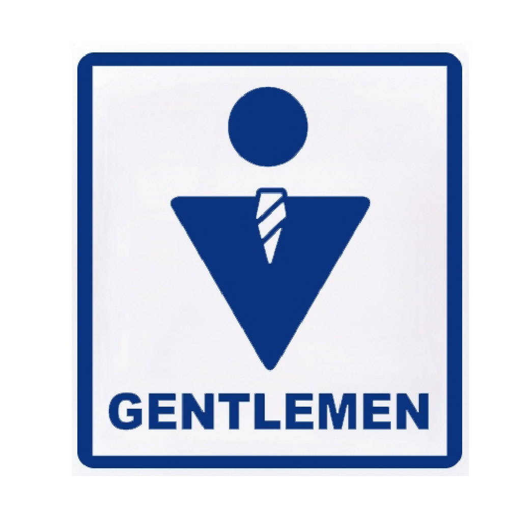 W.I.P 600系列 標示牌 12x11cm  男化妝室 / 個 NO.616-藍, , large