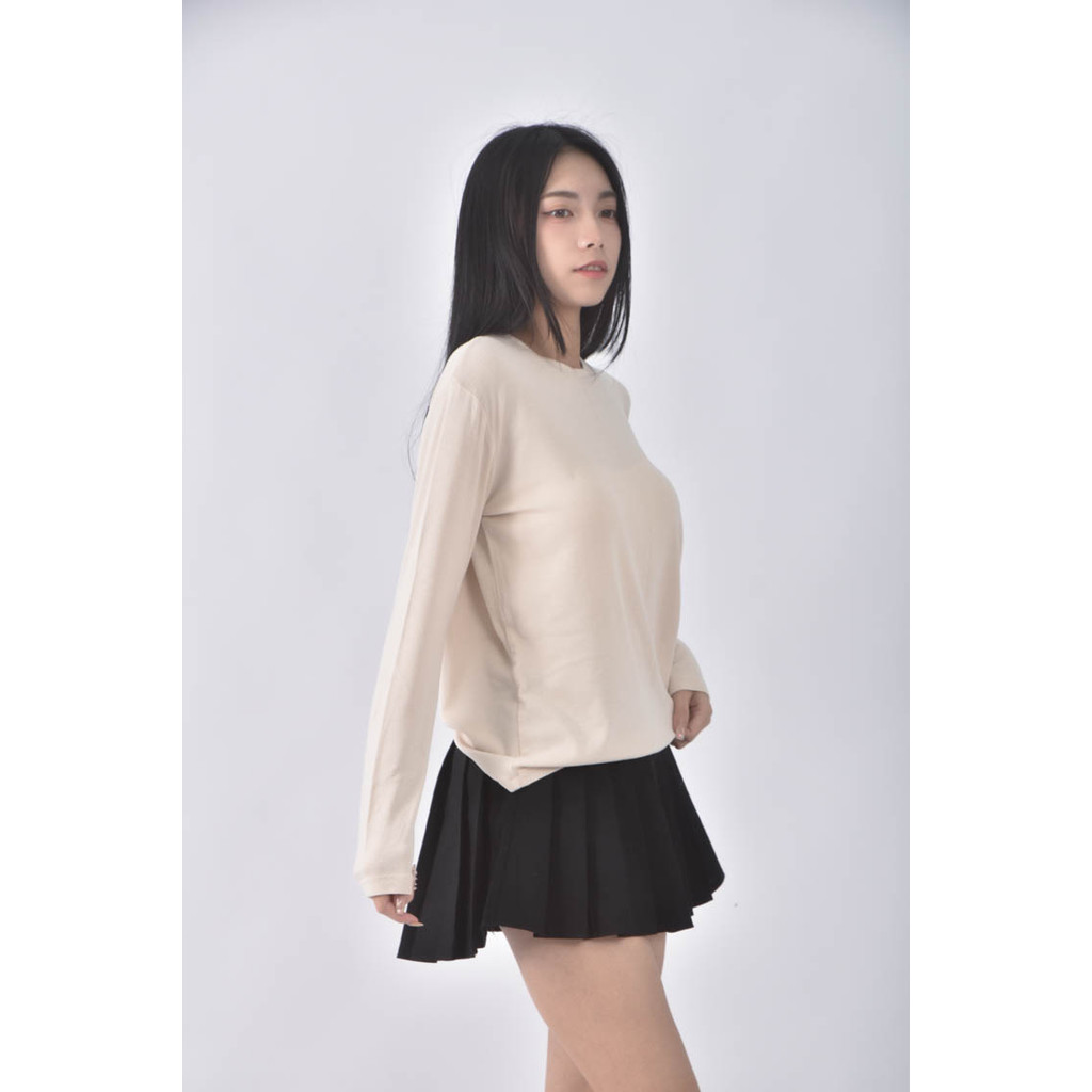 (M) bazaar smokie韓牌杏色長袖上衣二手衣, , large