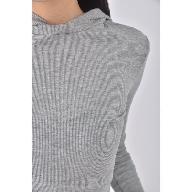 (S) 【智恩私服】x y質感棉質連帽灰色長袖上衣二手衣, , large