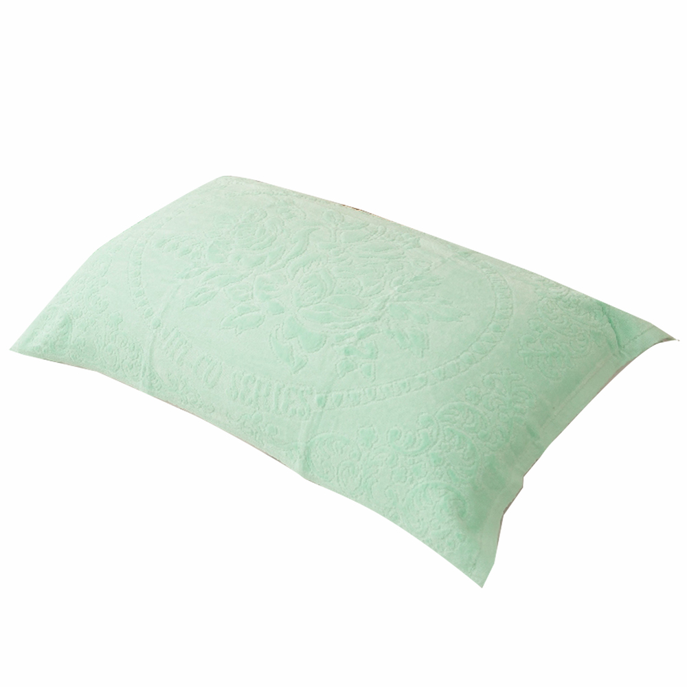 絨面緹花枕巾-80x48cm-2條入x1包-綠色-1包, , large