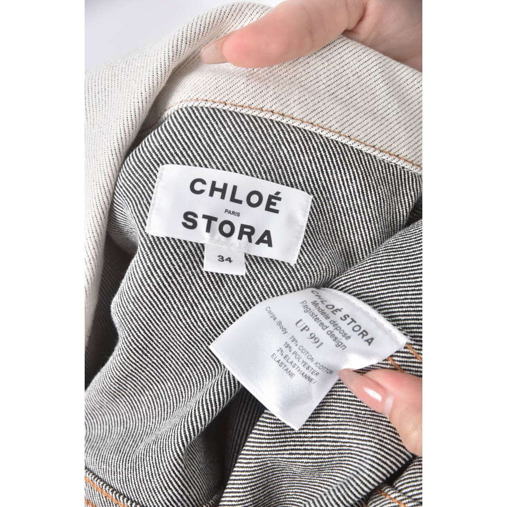 (M) chloe stora排扣白色外套二手衣, , large