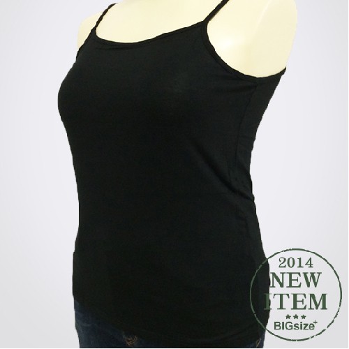 大尺碼-莫代爾-涼爽-細肩帶-背心-0302102, 白, large