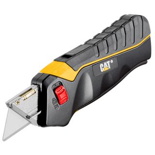 [CAT] 按壓式美工刀 開箱刀 多用途刀 附贈三片安全梯形刀片 專利按壓伸縮結構/980080, , large