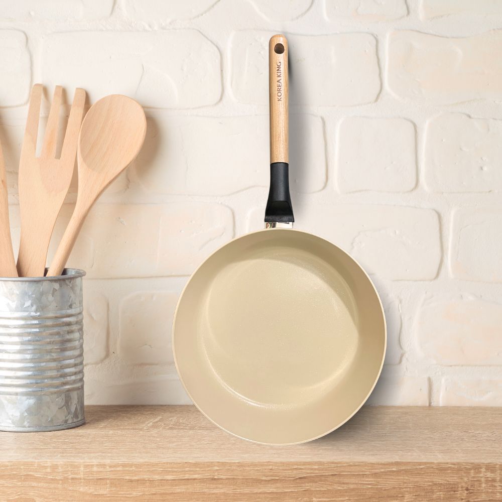 【Korea King】Woody Ceremic Coated Non-Stick Frypan 24cm, , large