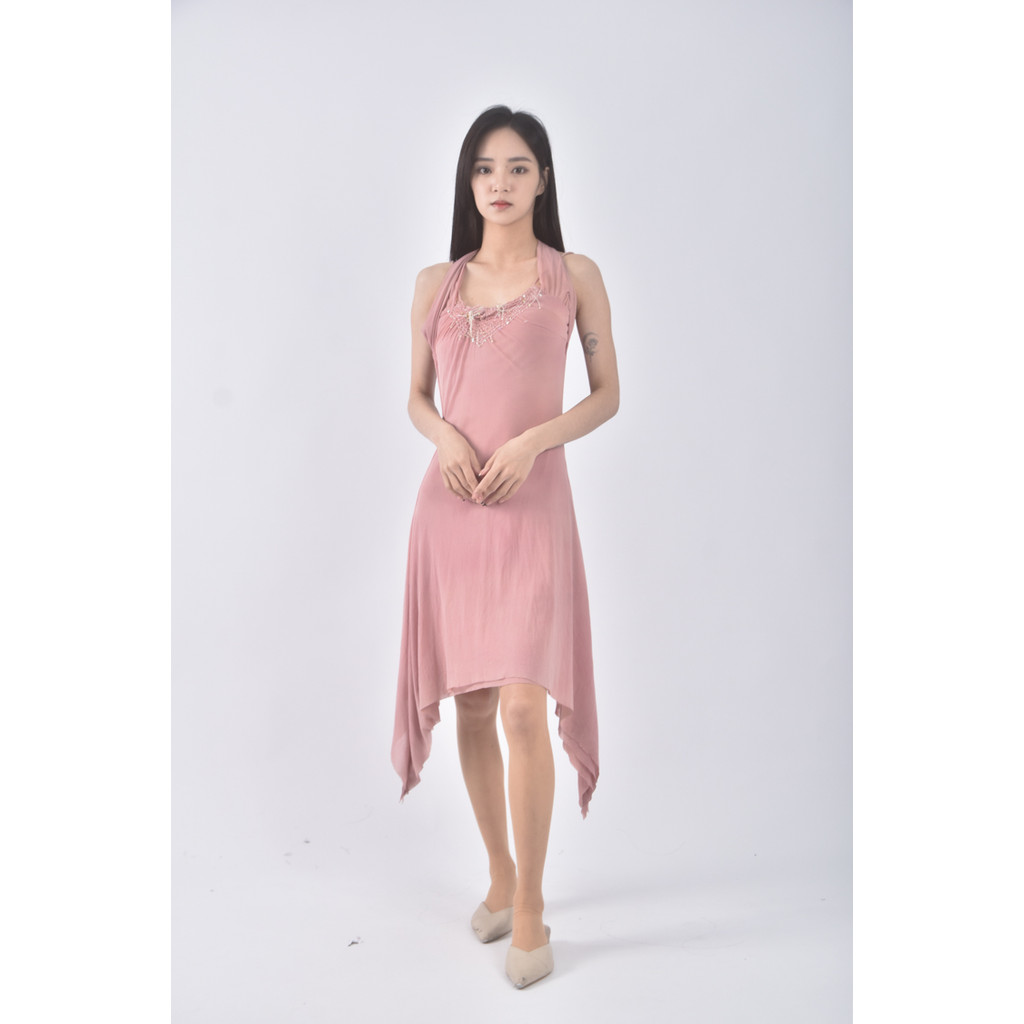 (S) 水鑽粉色洋裝二手衣, , large